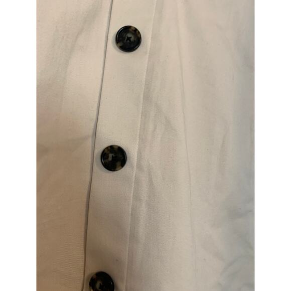 Loft NWT Beige Button Detail Women's Size 4 Knee Length Skirt Lined - Picture 3 of 6